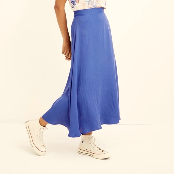 Amour Vert Blaze Cupro Skirt Large Blue - Picture 1 of 5